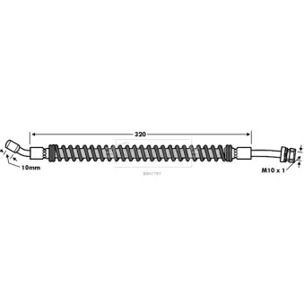 Flexible de frein BORG & BECK OEM 587312B000