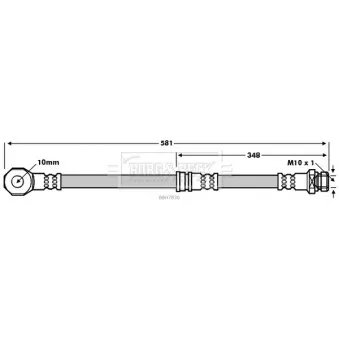 BORG & BECK BBH7830 - Flexible de frein