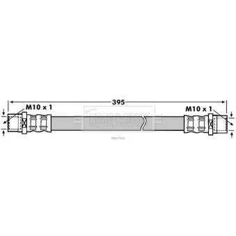 Flexible de frein BORG & BECK BBH7906 pour MERCEDES-BENZ SPRINTER 412 D 4x4 - 122cv