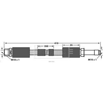 Flexible de frein BORG & BECK OEM 2D0611701D