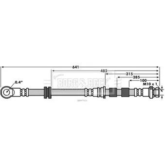 Flexible de frein BORG & BECK OEM 4650A645