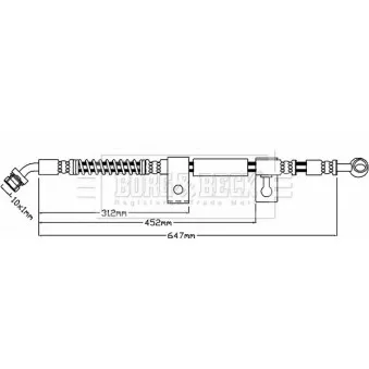 Flexible de frein BORG & BECK OEM 587313E100
