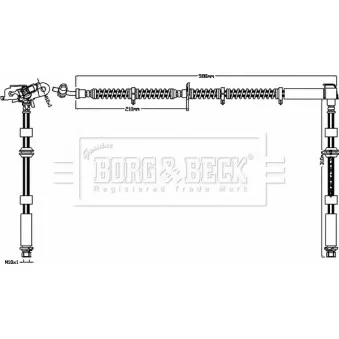 BORG & BECK BBH8016 - Flexible de frein