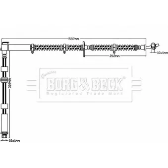 BORG & BECK BBH8017 - Flexible de frein
