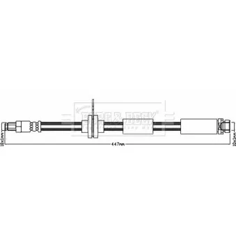 Flexible de frein BORG & BECK BBH8105 pour FORD FOCUS 1.6 - 105cv