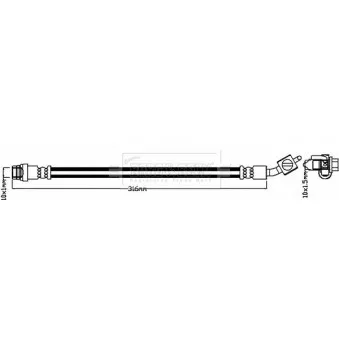 Flexible de frein BORG & BECK OEM 1510215