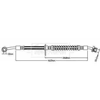 Flexible de frein BORG & BECK OEM 587311G000