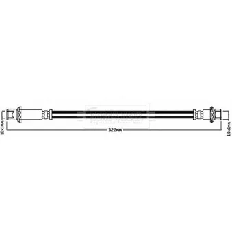 BORG & BECK BBH8188 - Flexible de frein