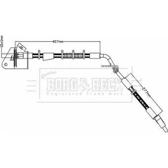 BORG & BECK BBH8209 - Flexible de frein
