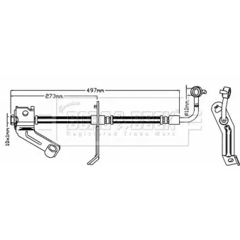 BORG & BECK BBH8292 - Flexible de frein