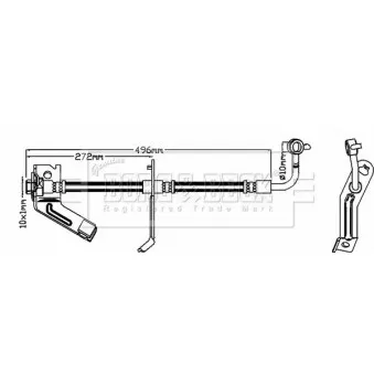 Flexible de frein BORG & BECK OEM 587322T600