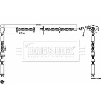 BORG & BECK BBH8296 - Flexible de frein