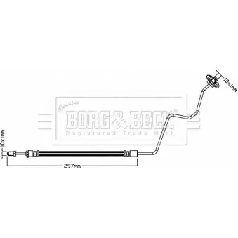 Flexible de frein BORG & BECK BBH8320 pour PEUGEOT 207 1.6 HDI - 109cv