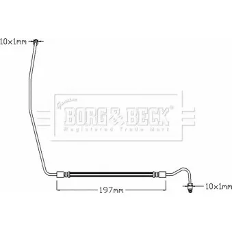 Flexible de frein BORG & BECK BBH8327 pour RENAULT SCENIC 1.5 DCI - 82cv