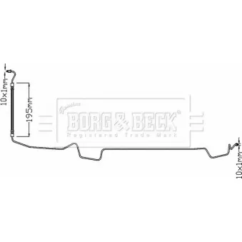 Flexible de frein BORG & BECK BBH8328 pour RENAULT MEGANE 1.5 DCI - 86cv