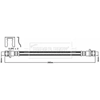 Flexible de frein BORG & BECK OEM 01466TF0000