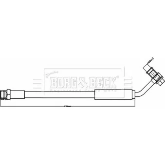 Flexible de frein BORG & BECK BBH8381 pour AUDI A3 S3 quattro - 300cv