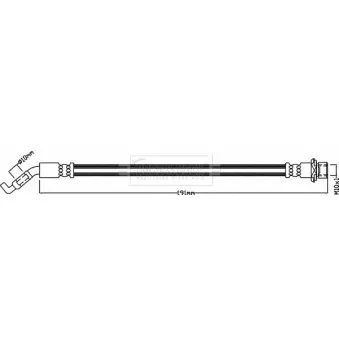 Flexible de frein BORG & BECK OEM 90947W2024