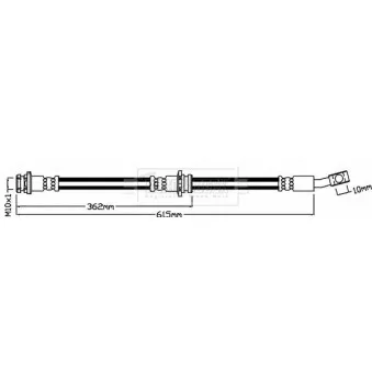 BORG & BECK BBH8429 - Flexible de frein