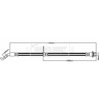 BORG & BECK BBH8491 - Flexible de frein