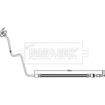 Flexible de frein BORG & BECK BBH8493 pour PEUGEOT 207 1.6 HDI - 90cv