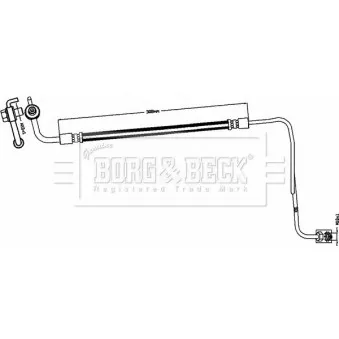 Flexible de frein BORG & BECK BBH8497 pour PEUGEOT 308 1.2 THP 110 - 110cv