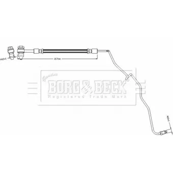 Flexible de frein BORG & BECK BBH8503 pour VOLKSWAGEN POLO 1.6 TDI - 90cv