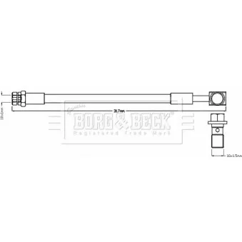 Flexible de frein BORG & BECK BBH8505 pour AUDI A4 2.0 TDI - 150cv