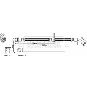 Flexible de frein BORG & BECK OEM 01468TA0A00