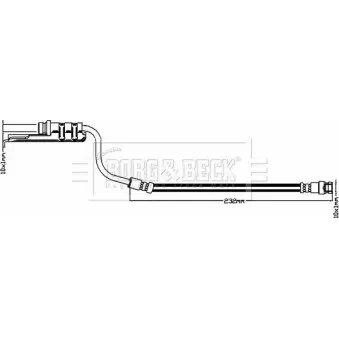 BORG & BECK BBH8515 - Flexible de frein