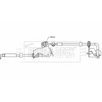Flexible de frein BORG & BECK BBH8532 pour PEUGEOT 308 1.6 HDi / BlueHDi 115 - 115cv