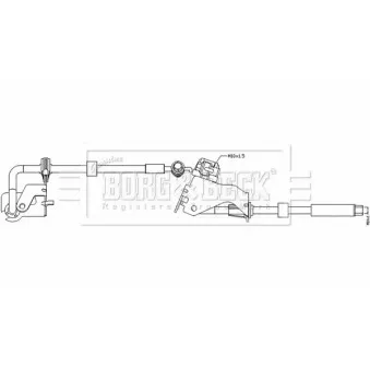 Flexible de frein BORG & BECK BBH8533 pour PEUGEOT 308 1.6 HDi / BlueHDi 115 - 115cv