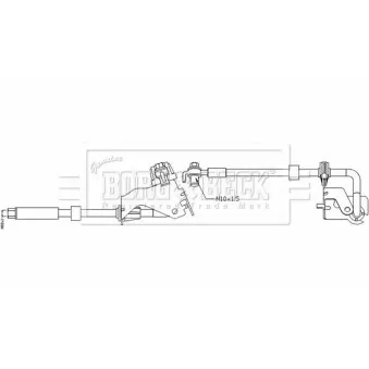 Flexible de frein BORG & BECK BBH8534 pour PEUGEOT PARTNER 1.6 BlueHDI 100 - 99cv
