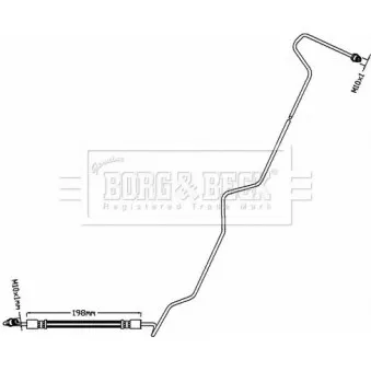 Flexible de frein BORG & BECK BBH8540 pour RENAULT CLIO 1.2 - 75cv