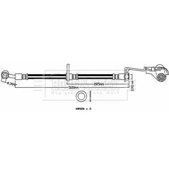 Flexible de frein BORG & BECK BBH8572