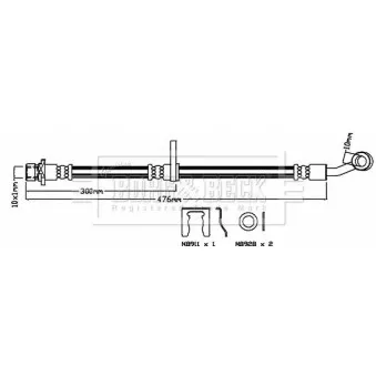 Flexible de frein BORG & BECK BBH8575