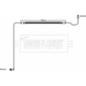 BORG & BECK BBH8590 - Flexible de frein