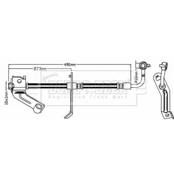 BORG & BECK BBH8646 - Flexible de frein