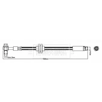 Flexible de frein BORG & BECK OEM 95442142