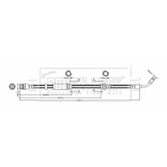 Flexible de frein BORG & BECK BBH8715 pour AUDI A4 2.0 TDI - 122cv