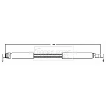 BORG & BECK BBH8723 - Flexible de frein