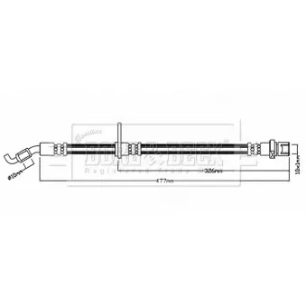 Flexible de frein BORG & BECK OEM 26540AE070