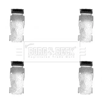 Kit d'accessoires, plaquette de frein à disque BORG & BECK BBK1027