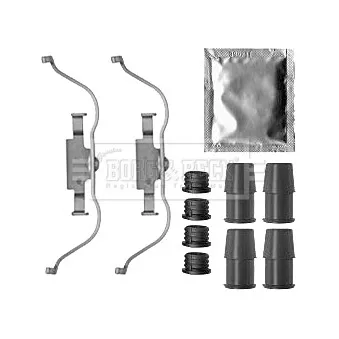 Kit d'accessoires, plaquette de frein à disque BORG & BECK BBK1352