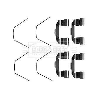 Kit d'accessoires, plaquette de frein à disque BORG & BECK BBK1368