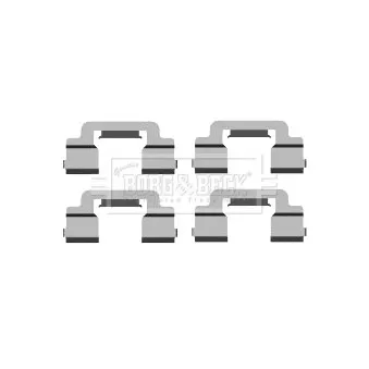 Kit d'accessoires, plaquette de frein à disque BORG & BECK BBK1384