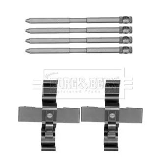BORG & BECK BBK1501 - Kit d'accessoires, plaquette de frein à disque