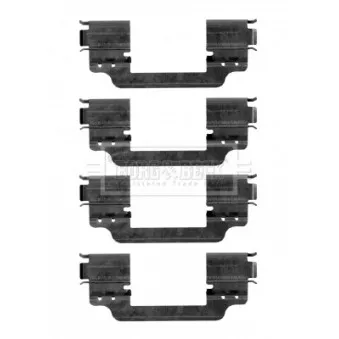 Kit d'accessoires, plaquette de frein à disque BORG & BECK BBK1616