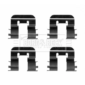 Kit d'accessoires, plaquette de frein à disque BORG & BECK BBK1626