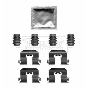 BORG & BECK BBK1661 - Kit d'accessoires, plaquette de frein à disque